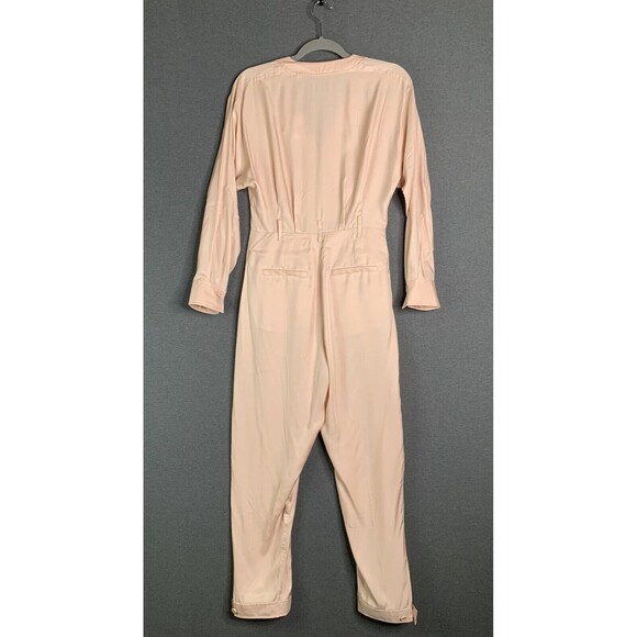 $539 Equipment Pommine Viscose Silk Pink Jumpsuit Pockets Women Size 2 *No Belt* - Picture 4 of 16